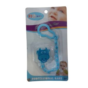 SUJETA CHUPETE VAQUITA CELESTE PLASTICO FI WE