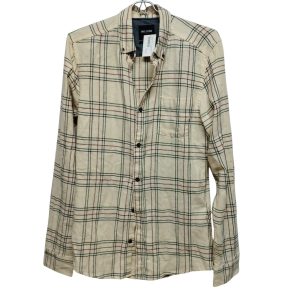 CAMISA FRANELA CUADROS BEIGE VERDE ROJO AZUL ONLY & SONS T XS