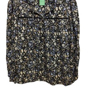 BLUSA NEGRA FLORCITAS BEIGE PIOLAS MARFINNO TG