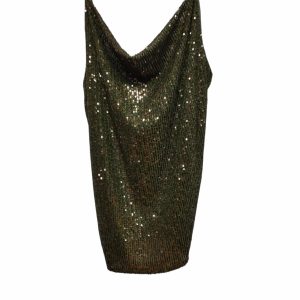 MUSCULOSA ALG VERDE LENTEJUELAS TITA T M NUEVA