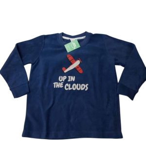 BUZO POLAR AZUL AVION ROJO UP IN THE CLOUDS SACKS T4