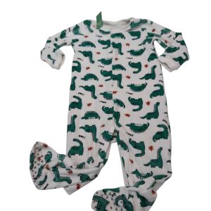 PIJAMA PIEL DURAZNO BCO DINOSAURIOS VERDES GRRR TEDDY BOOM T12/18M