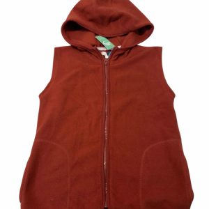CHALECO POLAR ROJO LADRILLO BRONZINI T10