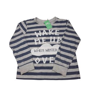 REMERA RAYADA GRIS AZUL BAS T4 GAST WAKE