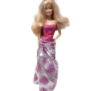BARBIE VESTIDO FUCSIA CORONA