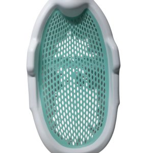SOPORTE PARA BAÑAR BEBE BCO Y VERDE AGUA AGUJERITOS