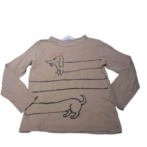 REMERA BEIGE PERRO H&M T6/8