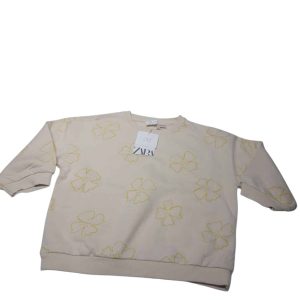 BUZO ALG AMARILLO FLORES ZARA T3/4 NUEVO