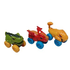 3 AUTITOS DRAGONES AMARILLO VERDE ROJO