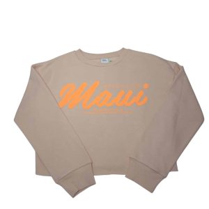 BUZO ALG BEIGE ZARA T13/14 MAUI EN NARANJA FLUO