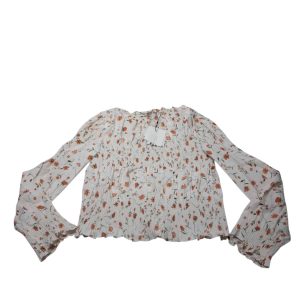 BLUSA BCA FLORES NARANJAS ZARA T11/12 NUEVA