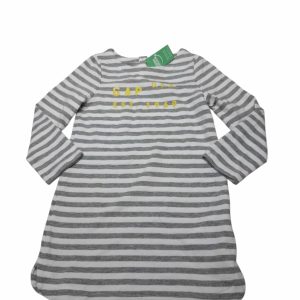 VESTIDO ALG RAYADO BCO GRIS GAP T3