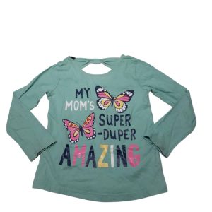 REMERA ALG VERDE AGUA MARIPOSAS MY MOMS SUPER AMAZING CARTERS T4