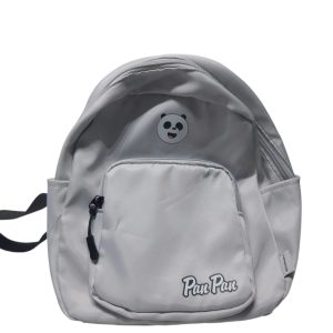 MOCHILA CHICA GRIS OSO PANDA PAN PAN