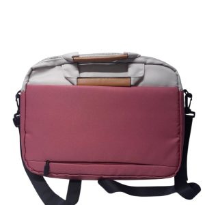 BOLSO PARA LAPTOP BEIGE Y ROSA