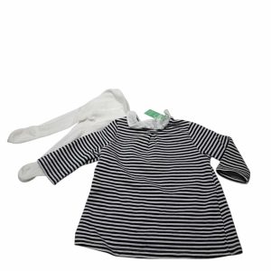 VESTIDO ALG RAYAS AZUL BCO COON MEDIAS CAN CAN KIABI T6M