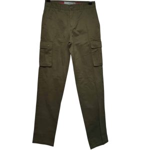 PANTALON GABARDINA VERDE CARGO MISTRAL T12