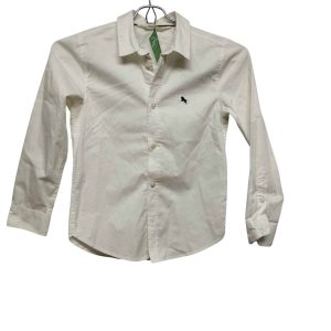 CAMISA BLANCA BORDADO AZUL H&M T6/7