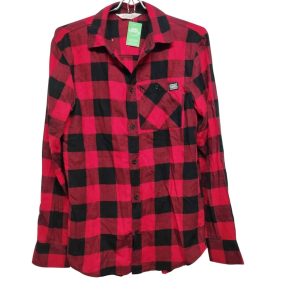 CAMISA VIYELA CUADROS ROJO NEGRO  H&M T 14