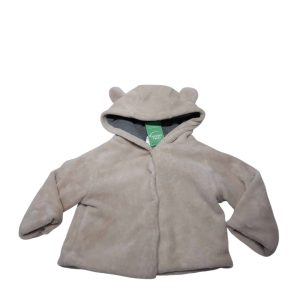 SACO PELUDITO CREMITA CAPUCHA INT GRIS SACKS T9/12M