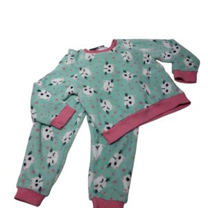 CONJ BUZO Y PANT PIYAMA PELUDITO CEELSTE GATOS BORDE ROSA ACCESESSORIE