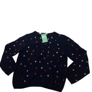 BUZO TEJIDO AZUL CORAZONES COLORES H&M T2/4 GT