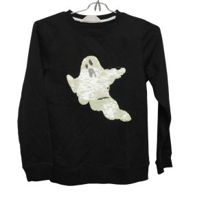 BUZO DEP NEGRO FANTASMA LENTEJUELAS BRILLA H&M T8/10