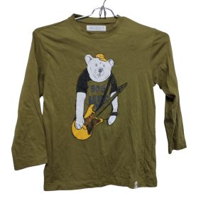 REMERA VERDE OSO GUITARRA ZARA T7