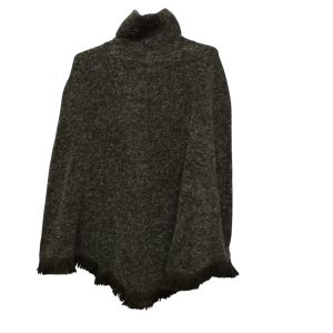 PONCHO LANILLA VERDE FLECOS MARTA WITTEMBERG