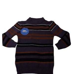 MEDIA POLERA BOLT LANA RAYADA VIOLETA MARRON NEGRA T2AP