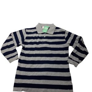 REMERA ALG RAYAS AZUL GRIS CUELLO BOTONES XUANZE T6 AP
