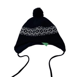 GORRO LANA AZUL BCO POMPON H&M T1/2
