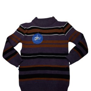 MEDIA POLERA LANILLA VIOLETA NEGRA MARRON T2 NUEVO BOLT