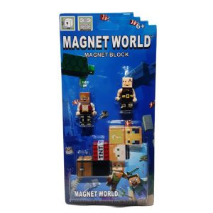 MINECRAFT ROBOT CUBOS MAGNETICOS 27cms
