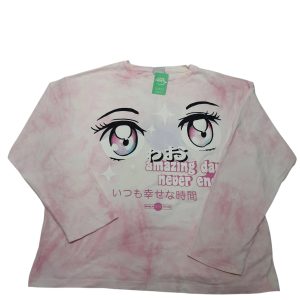 REMERA ALG BATIK ROSA LILA BCO OJOS AMAZING DAYS NEVER END ZARA T10
