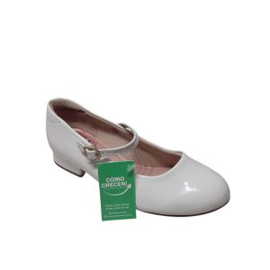 ZAPATOS DE TACO BCOS ACHAROLADO MOLEKINHA T32 DET