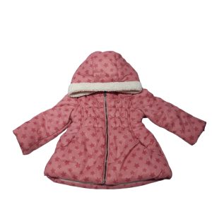 CAMPERA ROSA ESTRELLAS INT POLAR BCO CORDERITO T9/12M APROX SIN MARCA