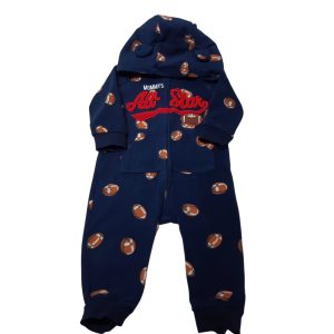 ENTERITO POLAR AZUL CAPUCHA PELOTAS ALL STAR T12M SIN MARCA