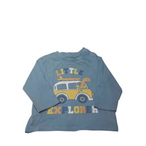 REMERA CELESTE LITTLE EXPLORER TEX T9M