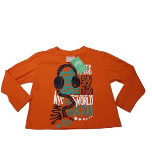 REMERA ALG NARANJA AUDIFONOS FRASES SACKS T1/2