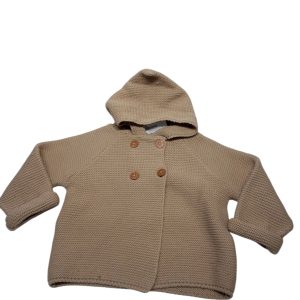 SACO TAPADITO LANA MARRON CAPUCHA T2/3AP