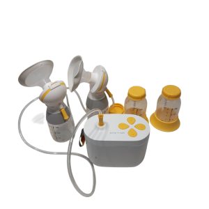 EXTRACTORA ELECTRICA DOBLE PUMP MEDELA CON BATERIA APARTE EN BOLSO GRI