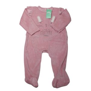 PIJAMA PIEL DURAZNO ROSA GATITA I LOVE MY MUMMY SACKS BABY T9/12M