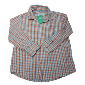 CAMISA CUADRILLE NARANJA CELESTE BCO EPK T5