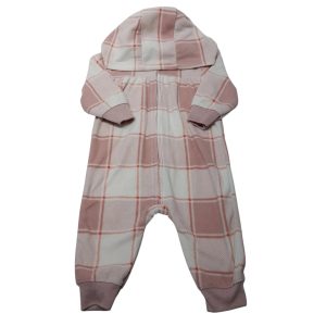 PIJAMA POLAR CUADRILLE ROSA CAPUCHA CARTERS T6M