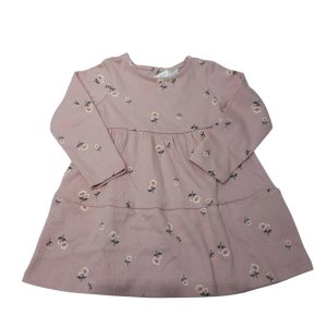 VESTIDO ROSA FLORES BCAS H&M T9/12M