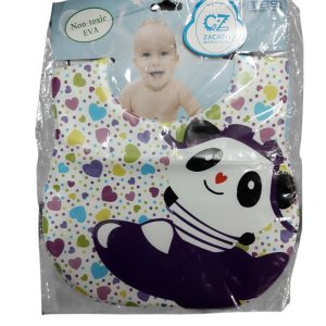 BABERO PVC BCO CORAZONES CELSTE VERDE OSO VIOLETA ZACHEO