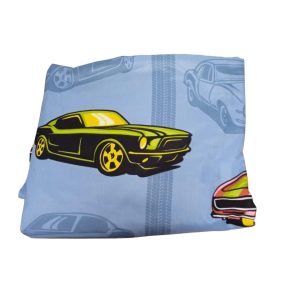 JUEGO SABANAS 1 PZA CELESTE AUTOS - 3 PZAS