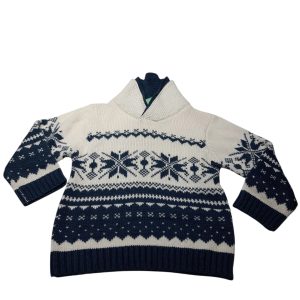 BUZO LANA BLANCO AZUL ZARA KIDS T7/8