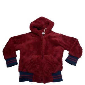CAMPERA PELUDITA BORDO PUÑOS AZULES MKL T1